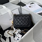 	 Kitlife Chanel 22C Pearl Crush Mini Square Black Lambskin - 17cm - 4