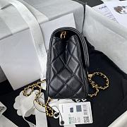 	 Kitlife Chanel 22C Pearl Crush Mini Square Black Lambskin - 17cm - 3