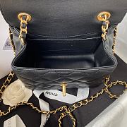 	 Kitlife Chanel Mini Square Flap Bag Gold Chain Black - 17X14.5X7.5cm - 5