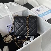 	 Kitlife Chanel Mini Square Flap Bag Gold Chain Black - 17X14.5X7.5cm - 2