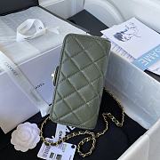 	 Kitlife Chanel Mini Square Flap Bag Gold Chain Green - 17X14.5X7.5cm - 5