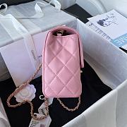 	 Kitlife Chanel Mini Square Flap Bag Gold Chain Pink - 17X14.5X7.5cm - 5