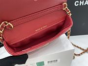 Kitlife Chanel WOC with gold hear chain red  - 4