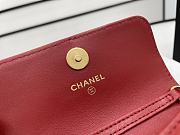 Kitlife Chanel WOC with gold hear chain red  - 2