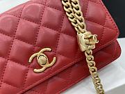 Kitlife Chanel WOC Lambskin Leather With Gold Chain Red - 12.3*19.2*3.5cm - 2