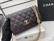 	 Kitlife Chanel WOC Lambskin Leather With Gold Chain Dark Chocolate - 12.3*19.2*3.5cm - 4