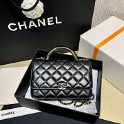 Kitlife Chanel WOC Top Handle Gold Chain Black - 12*18*3.5cm - 1