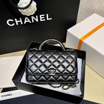 Kitlife Chanel WOC Top Handle Gold Chain Black - 12*18*3.5cm