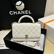 	 Kitlife Chanel WOC Top Handle Gold Chain White - 12*18*3.5cm - 1