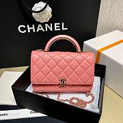 	 Kitlife Chanel WOC Top Handle Gold Chain Coral Pink - 12*18*3.5cm - 6