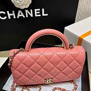 	 Kitlife Chanel WOC Top Handle Gold Chain Coral Pink - 12*18*3.5cm - 3