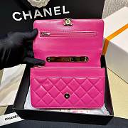 	 Kitlife Chanel WOC Top Handle Gold Chain Pink - 12*18*3.5cm - 3