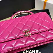 	 Kitlife Chanel WOC Top Handle Gold Chain Pink - 12*18*3.5cm - 2