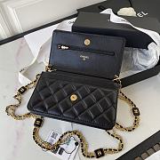 	 Kitlife Chanel WOC With Charm Gold Chain Black - 19cm - 3