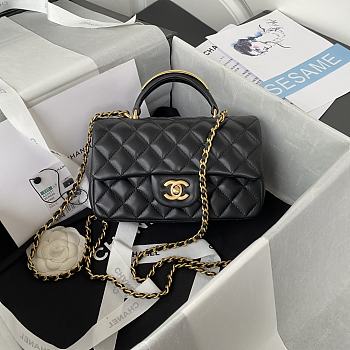 Kitlife Chanel 22B Top Handle Black Mini Flap - 20x12x6cm