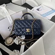 	 Kitlife Chanel 22B Top Handle Dark Navy Mini Flap - 20x12x6cm - 1