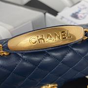 	 Kitlife Chanel 22B Top Handle Dark Navy Mini Flap - 20x12x6cm - 4