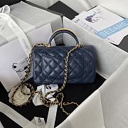 	 Kitlife Chanel 22B Top Handle Dark Navy Mini Flap - 20x12x6cm - 5