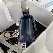 	 Kitlife Chanel 22B Top Handle Dark Navy Mini Flap - 20x12x6cm - 2