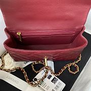 	 Kitlife Chanel 22B Top Handle Red Mini Flap - 20x12x6cm - 5