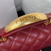 	 Kitlife Chanel 22B Top Handle Red Mini Flap - 20x12x6cm - 4