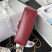 	 Kitlife Chanel 22B Top Handle Red Mini Flap - 20x12x6cm - 2