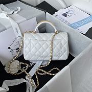 	 Kitlife Chanel 22B Top Handle White Mini Flap - 20x12x6cm - 6