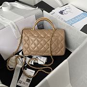 	 Kitlife Chanel 22B Top Handle Beige Mini Flap - 20x12x6cm - 3