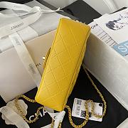 	 Kitlife Chanel 22B Top Handle Yellow Mini Flap - 20x12x6cm - 6