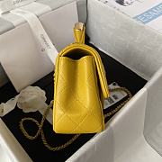 	 Kitlife Chanel 22B Top Handle Yellow Mini Flap - 20x12x6cm - 4