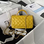 	 Kitlife Chanel 22B Top Handle Yellow Mini Flap - 20x12x6cm - 2