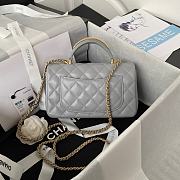	 Kitlife Chanel 22B Top Handle Grey Mini Flap - 20x12x6cm - 6