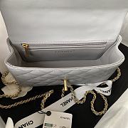 	 Kitlife Chanel 22B Top Handle Grey Mini Flap - 20x12x6cm - 4