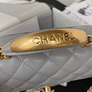 	 Kitlife Chanel 22B Top Handle Grey Mini Flap - 20x12x6cm - 2