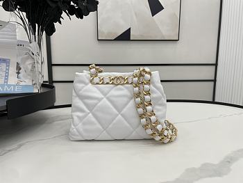 Kitlife Chanel Bucket Bag With Gold Chain White Smooth Leather - 24*29*10cm