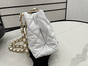 Kitlife Chanel Bucket Bag With Gold Chain White Smooth Leather - 24*29*10cm - 5