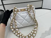 Kitlife Chanel Bucket Bag With Gold Chain White Smooth Leather - 24*29*10cm - 3