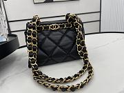 	 Kitlife Chanel Bucket Bag With Gold Chain Black Smooth Leather - 24*29*10cm - 6