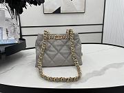 	 Kitlife Chanel Bucket Bag With Gold Chain Grey Smooth Leather - 24*29*10cm - 1