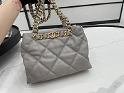 	 Kitlife Chanel Bucket Bag With Gold Chain Grey Smooth Leather - 24*29*10cm - 6