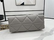 	 Kitlife Chanel Bucket Bag With Gold Chain Grey Smooth Leather - 24*29*10cm - 4