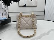 	 Kitlife Chanel Bucket Bag With Gold Chain Cream Smooth Leather - 24*29*10cm - 1