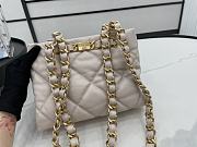 	 Kitlife Chanel Bucket Bag With Gold Chain Cream Smooth Leather - 24*29*10cm - 4