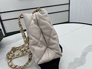 	 Kitlife Chanel Bucket Bag With Gold Chain Cream Smooth Leather - 24*29*10cm - 5