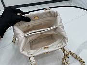 	 Kitlife Chanel Bucket Bag With Gold Chain Cream Smooth Leather - 24*29*10cm - 3