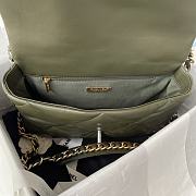 Kitlife Chanel 19 Large Lambskin, Gold-Tone, Silver-Tone & Ruthenium-Finish Metal Khaki - 30cm - 6