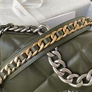 Kitlife Chanel 19 Large Lambskin, Gold-Tone, Silver-Tone & Ruthenium-Finish Metal Khaki - 30cm - 4