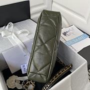 Kitlife Chanel 19 Large Lambskin, Gold-Tone, Silver-Tone & Ruthenium-Finish Metal Khaki - 30cm - 3