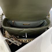 	 Kitlife Chanel 19 Medium Lambskin, Gold-Tone, Silver-Tone & Ruthenium-Finish Metal Khaki - 26cm - 4