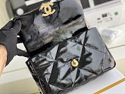 	 Kitlife Chanel 19 Medium Flap Bag Black Shiny Crumpled Calfskin, Gold Tone - 26cm - 4